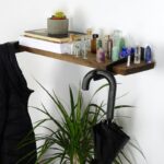 Ραφιέρα Lam καρυδί ξύλο 60x6 5x14εκ ed9476