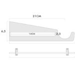 Ραφιέρα Lam καρυδί ξύλο 60x6 5x14εκ ed9476 - Image 3