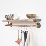 Ράφι Tubo μέταλλο ξύλο 60x14x12cm ed9487