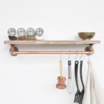 Ράφι Tubo μέταλλο ξύλο 60x14x12cm ed9487 - Image 4