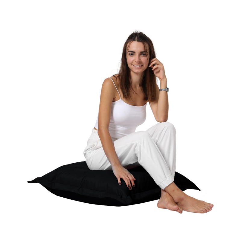 9504_0-800x800 Μαξιλάρι Pouf 70x70 μαύρο ed9504 - Image 1
