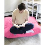 Πουφ Cushion 100x100 αδιάβροχο ύφασμα ροζ ed9513 - Image 3