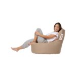 Πουφ Baton αδιάβροχο ύφασμα Mink 70x35cm ed9516 - Image 4