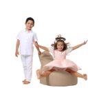 Πουφ Baton αδιάβροχο ύφασμα Mink 70x35cm ed9516 - Image 5