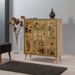 STELLA Έπιπλο εισόδου sonoma oak ΜΕΛΑΜΙΝΗ 95x36xH111cm ed951