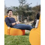 Πολυθρόνα πουφ EVA Sport πορτοκαλί 70x80x35cm ed9521 - Image 3