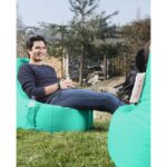 Πολυθρόνα πουφ EVA Sport Turquoise 70x80x35cm ed9523 - Image 3