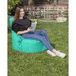 Πολυθρόνα πουφ EVA Sport Turquoise 70x80x35cm ed9523 - Image 2