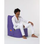 Πουφ Diamond αδιάβροχο ύφασμα μωβ 60x35cm ed9525 - Image 3