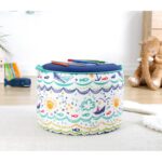 Παιδικό πουφ Lodie άσπρο μπλε 44x32εκ ed9536 - Image 5