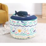 Παιδικό πουφ Lodie άσπρο μπλε 44x32εκ ed9536 - Image 4