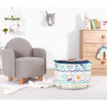 Παιδικό πουφ Lodie άσπρο μπλε 44x32εκ ed9536 - Image 2