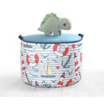 Παιδικό πουφ Lodie άσπρο μπλε 44x32εκ ed9537