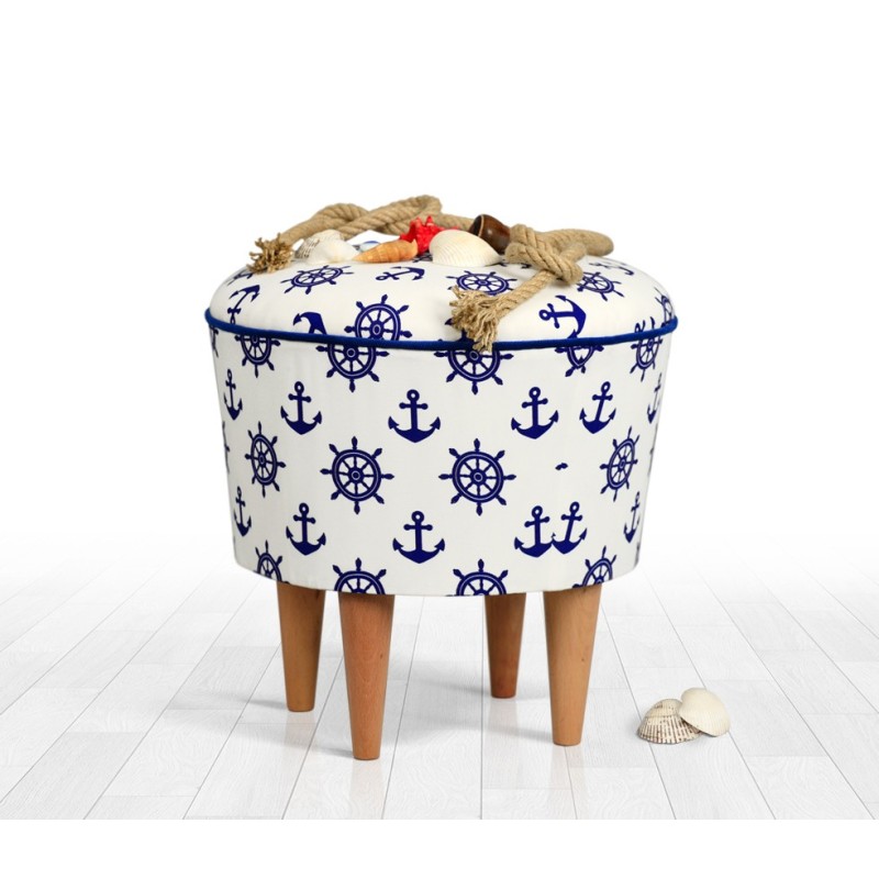 9540_0-800x800 Σκαμπώ Candio μπλε λευκό 42x42cm ed9540 - Image 1