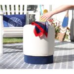 Σκαμπώ Tenedos μπλε λευκό 43x38cm ed9545