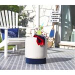 Σκαμπώ Tenedos μπλε λευκό 43x38cm ed9545 - Image 5