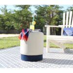 Σκαμπώ Tenedos μπλε λευκό 43x38cm ed9545 - Image 4