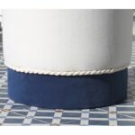 Σκαμπώ Tenedos μπλε λευκό 43x38cm ed9545 - Image 3