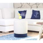 Σκαμπώ Tenedos μπλε λευκό 43x38cm ed9545 - Image 2