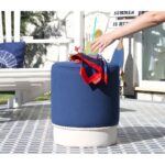 Σκαμπώ Tenedos μπλε λευκό 43x38cm ed9546