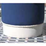 Σκαμπώ Tenedos μπλε λευκό 43x38cm ed9546 - Image 3