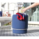 Σκαμπώ Tenedos μπλε λευκό 43x38cm ed9547