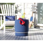 Σκαμπώ Tenedos μπλε λευκό 43x38cm ed9547 - Image 3