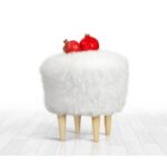 Σκαμπώ Fox λευκό 42x42cm ed9548