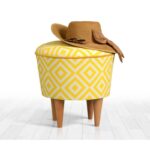 Σκαμπώ Candio κίτρινο 42x42cm ed9552