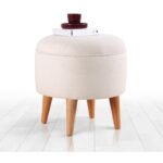 Σκαμπώ Mai κρεμ 40x42cm ed9562