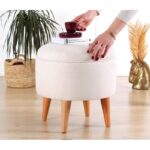 Σκαμπώ Mai κρεμ 40x42cm ed9562 - Image 5