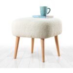 Σκαμπώ Mai λευκό 40x42cm ed9563