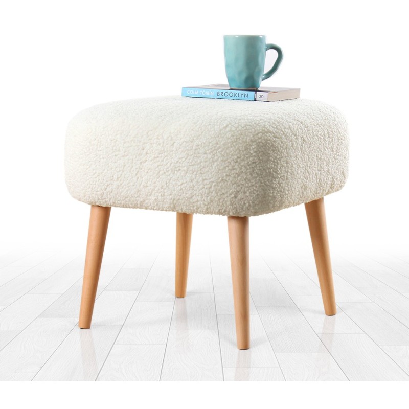 9563_0-800x800 Σκαμπώ Mai λευκό 40x42cm ed9563 - Image 1