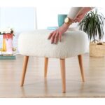 Σκαμπώ Mai λευκό 40x42cm ed9563 - Image 4