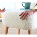 Σκαμπώ Mai λευκό 40x42cm ed9563 - Image 2