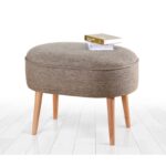 Σκαμπώ Timo καφέ 63x44x47cm ed9577