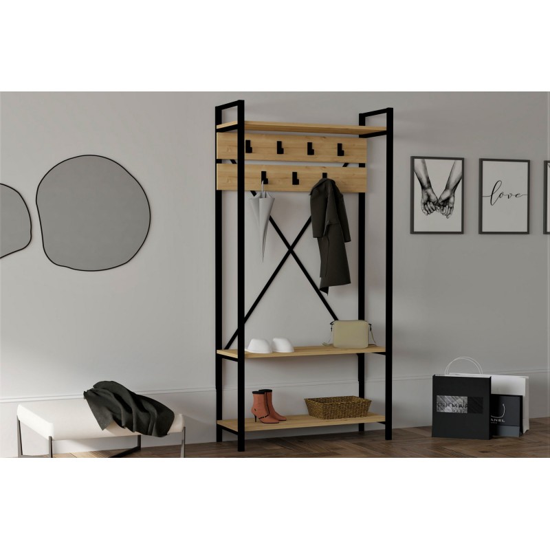 95_0-800x800 Έπιπλο εισόδου Alfa Sapphire μελαμίνη 90x34x180εκ ed95 - Image 1