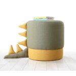 Σκαμπώ Mai πράσινο 37x38cm βελούδο pvc ed9603