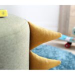 Σκαμπώ Mai πράσινο 37x38cm βελούδο pvc ed9603 - Image 2