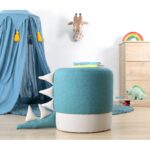 Σκαμπώ Mai μπλε 37x38cm βελούδο pvc ed9604 - Image 5