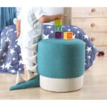 Σκαμπώ Mai μπλε 37x38cm βελούδο pvc ed9604 - Image 4