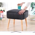 Σκαμπώ Mai σκούρο γκρι 45x43cm ed9606 - Image 5