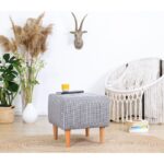 Σκαμπώ Punte μαύρο 43x43cm ed9612 - Image 5