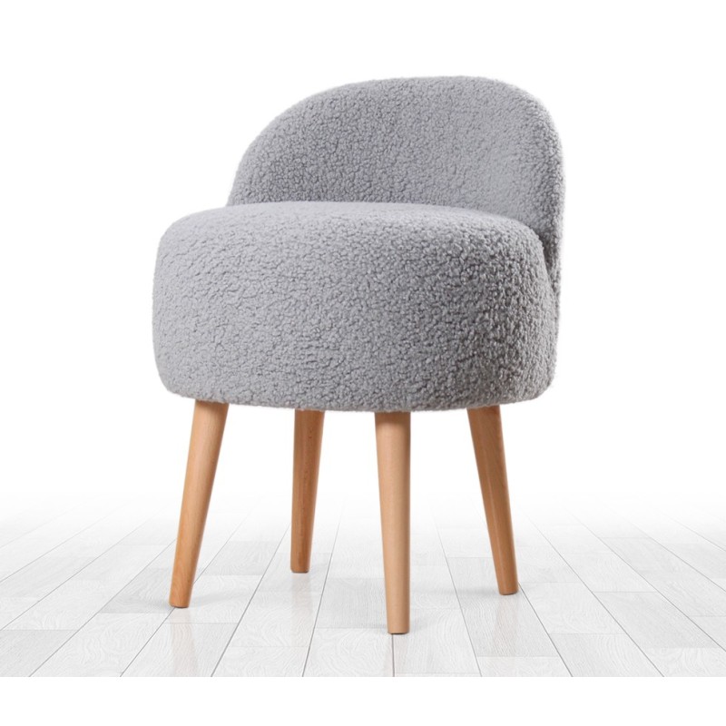 9615_0-800x800 Σκαμπώ Corville γκρι 48x47x42cm ed9615 - Image 1