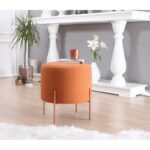 Σκαμπώ Rame πορτοκαλί 42x40cm ed9619 - Image 4