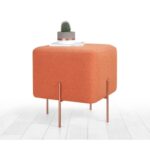 Σκαμπώ Rame πορτοκαλί 42x40cm ed9625 - Image 5