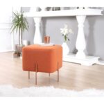 Σκαμπώ Rame πορτοκαλί 42x40cm ed9625 - Image 4