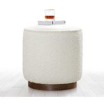 Σκαμπώ Hellin λευκό 43x42cm ed9630