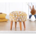 Σκαμπώ Vei κίτρινο 42x46cm ed9647 - Image 4