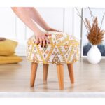 Σκαμπώ Vei κίτρινο 42x46cm ed9647 - Image 3